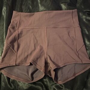Women's High-Waisted Lululemon Purple Spandex Shorts